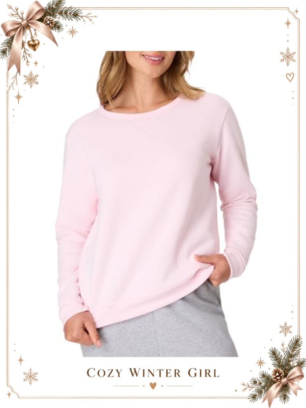 Hanes EcoSmart Mid-Weight Crewneck Sweatshirt Pullover Long Sleeve